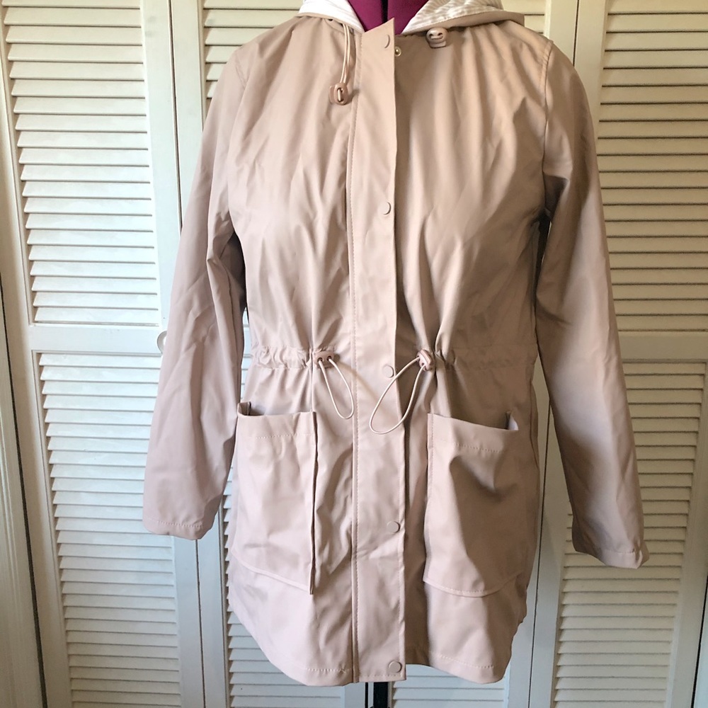 🔴 NWT Dex pastel pink rain jacket jacket | size M